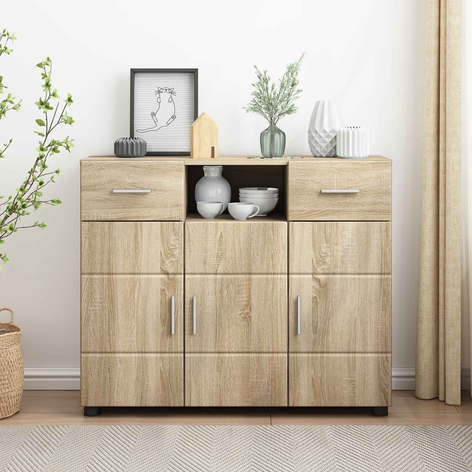 Holzschrank Sonoma-Eiche Holzwerkstoff