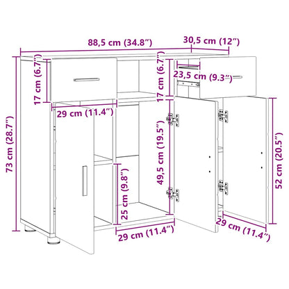 Holzschrank Sonoma-Eiche Holzwerkstoff