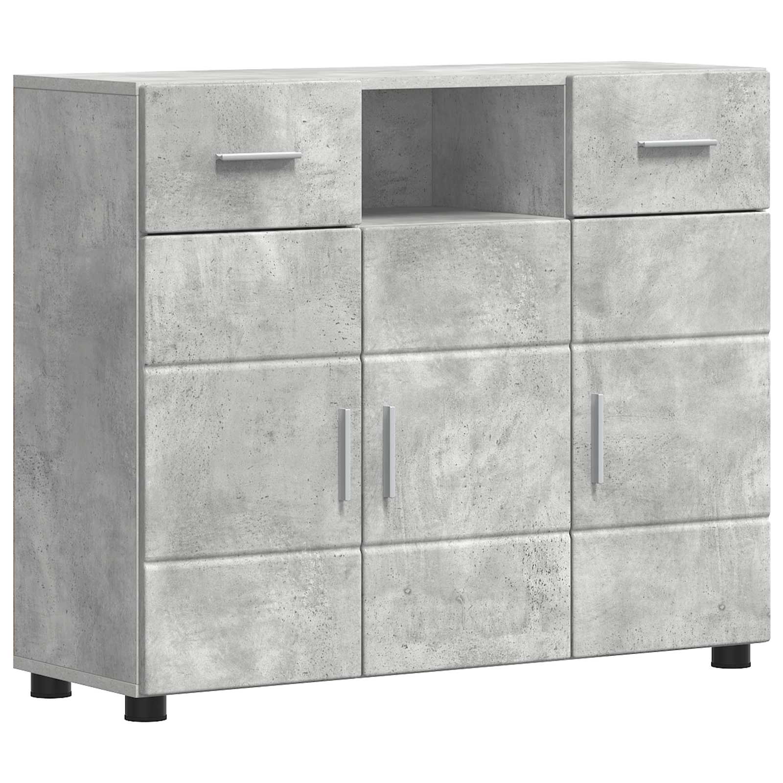 Holzschrank Beton Grau Holzwerkstoff