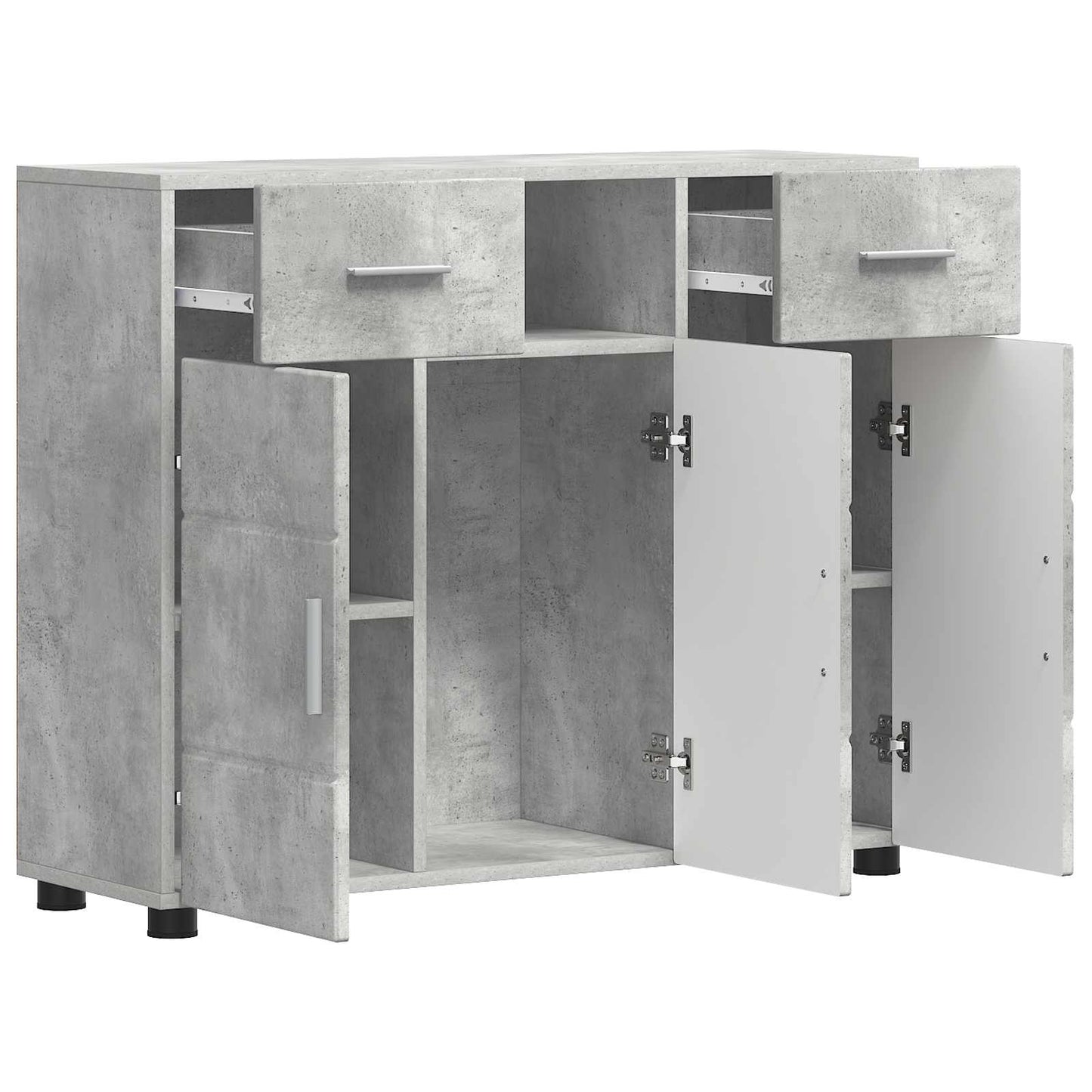 Holzschrank Beton Grau Holzwerkstoff