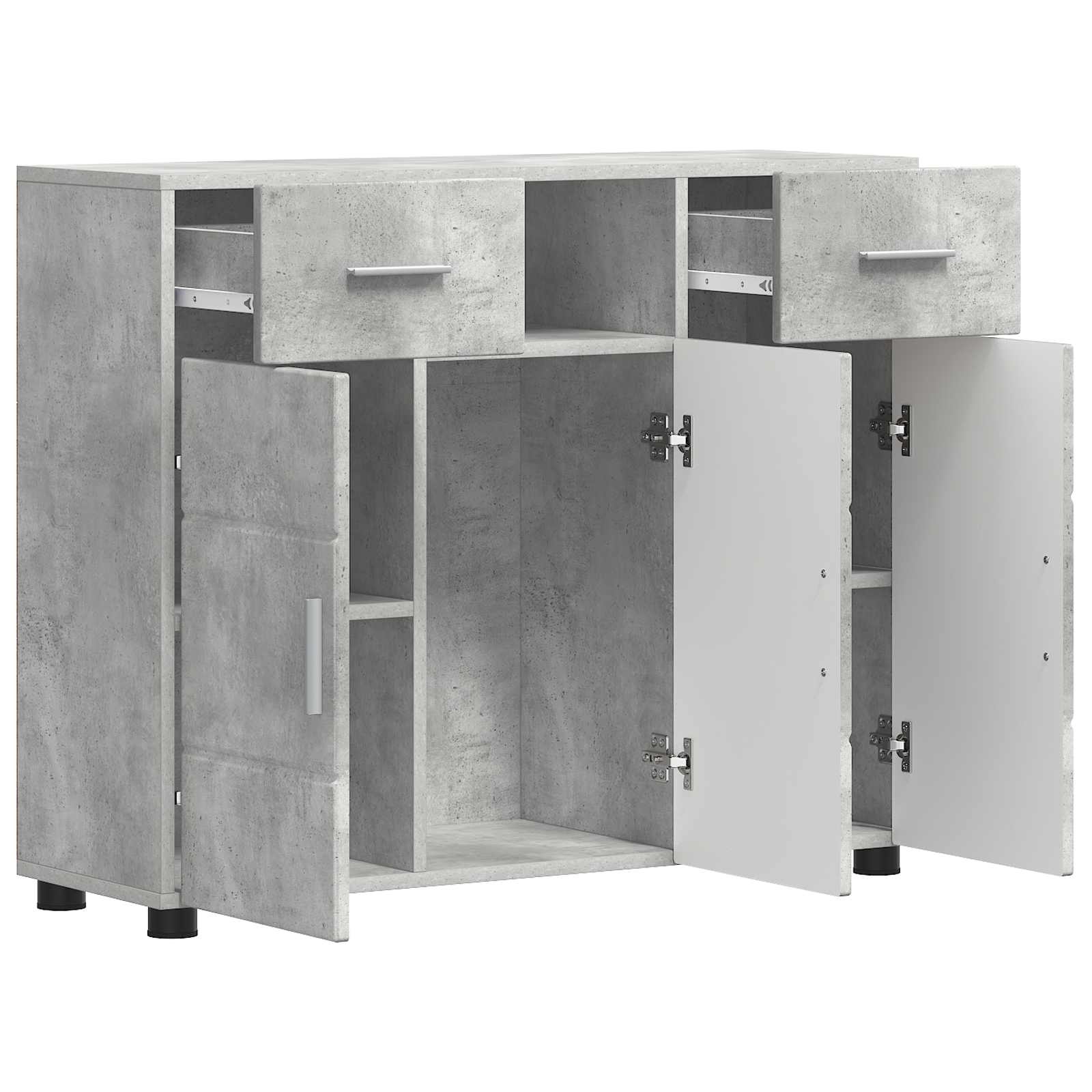 Holzschrank Beton Grau Holzwerkstoff