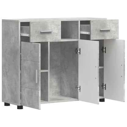 Holzschrank Beton Grau Holzwerkstoff