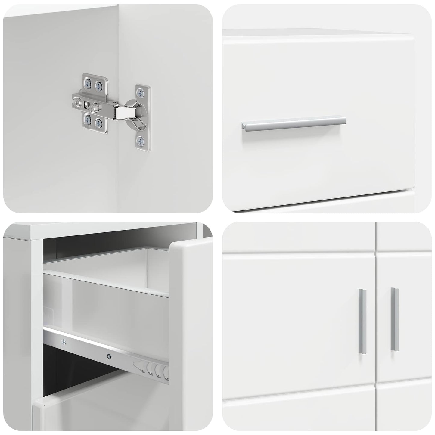 Holzschrank Hochglanz Weiß Holzwerkstoff