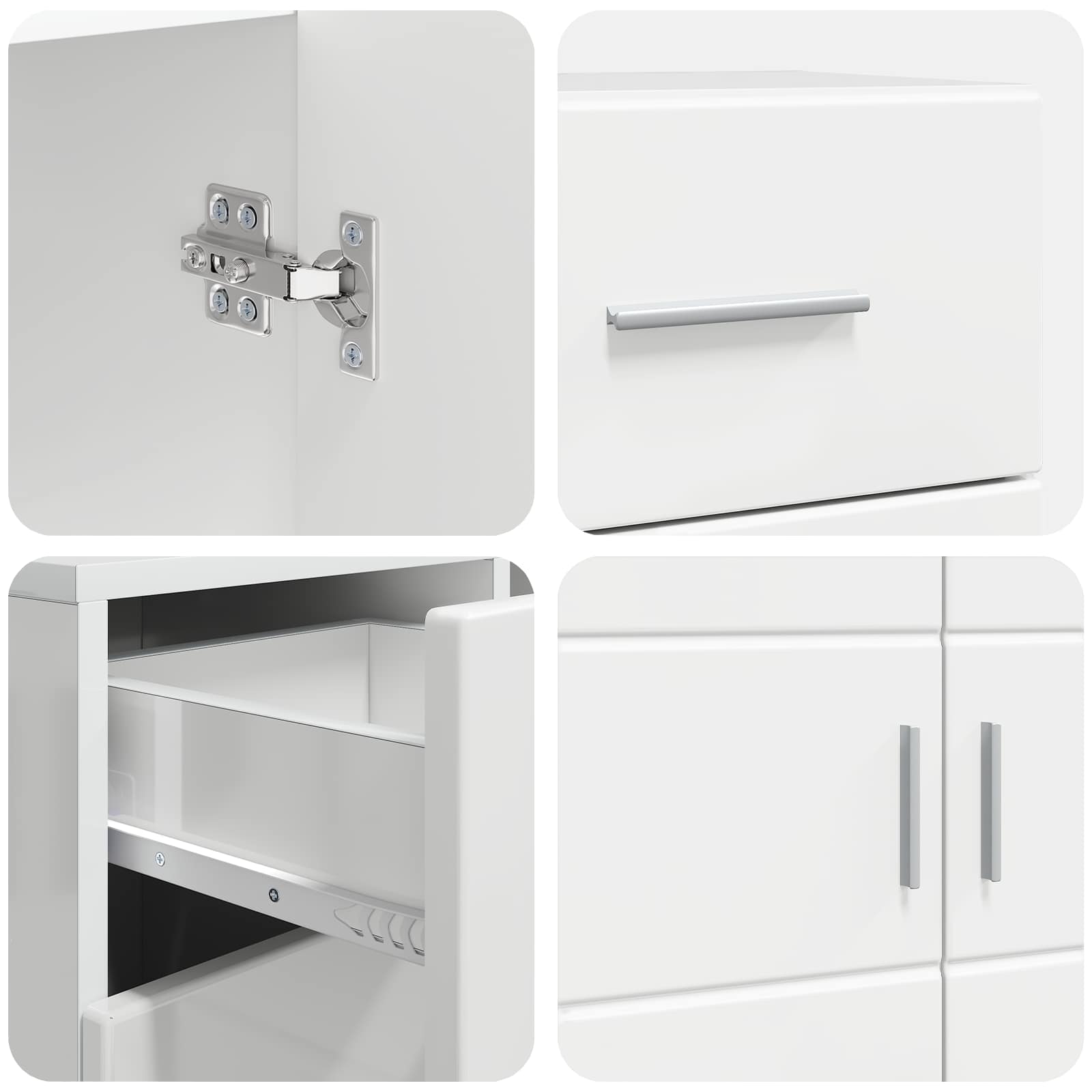 Holzschrank Hochglanz Weiß Holzwerkstoff