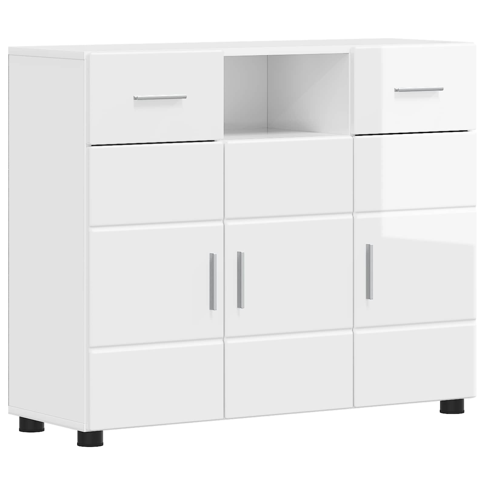 Holzschrank Hochglanz Weiß Holzwerkstoff