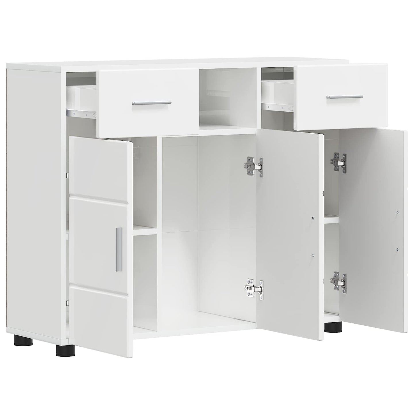 Holzschrank Hochglanz Weiß Holzwerkstoff