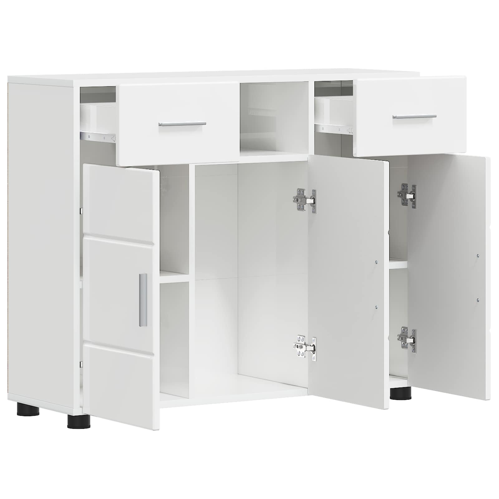 Holzschrank Hochglanz Weiß Holzwerkstoff