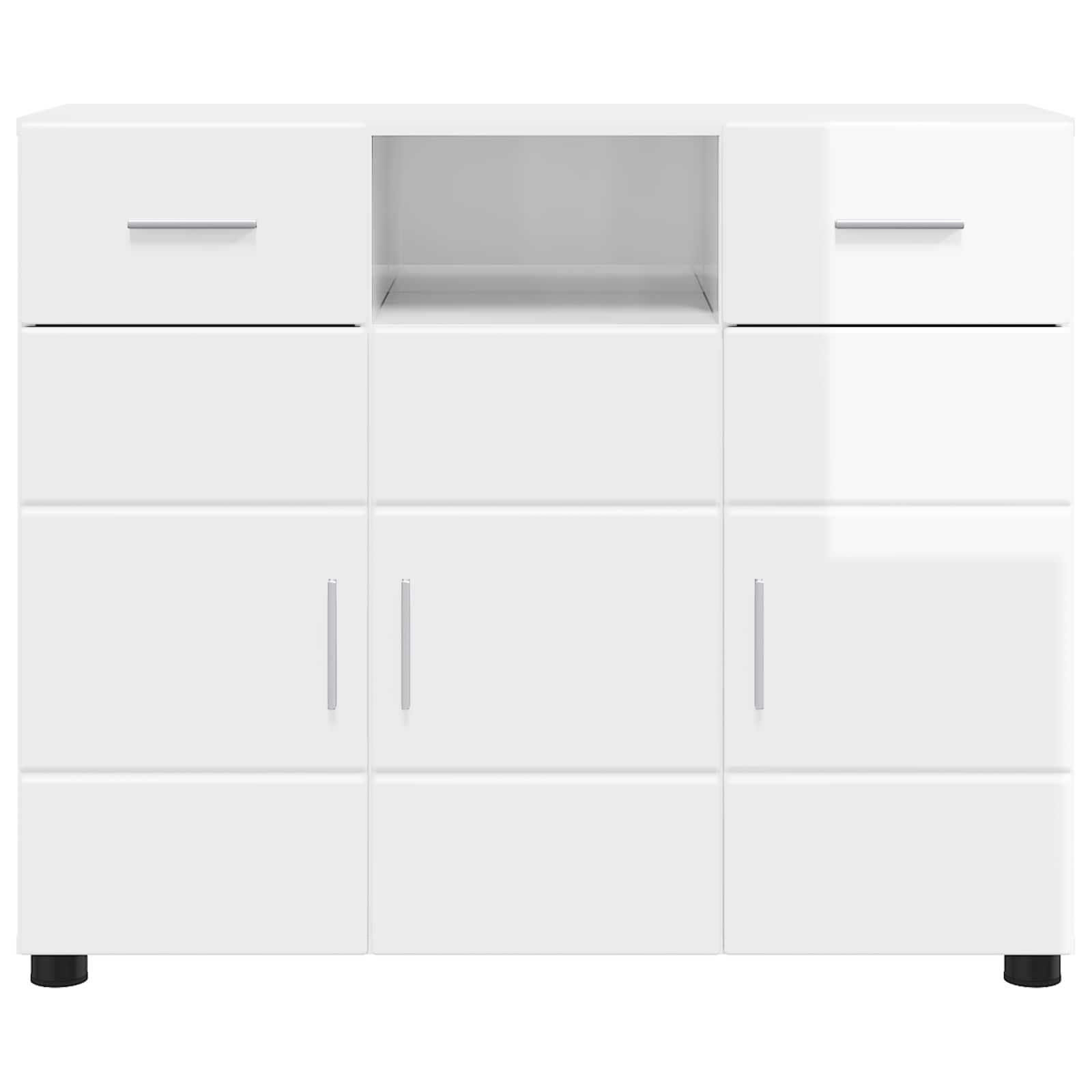 Holzschrank Hochglanz Weiß Holzwerkstoff