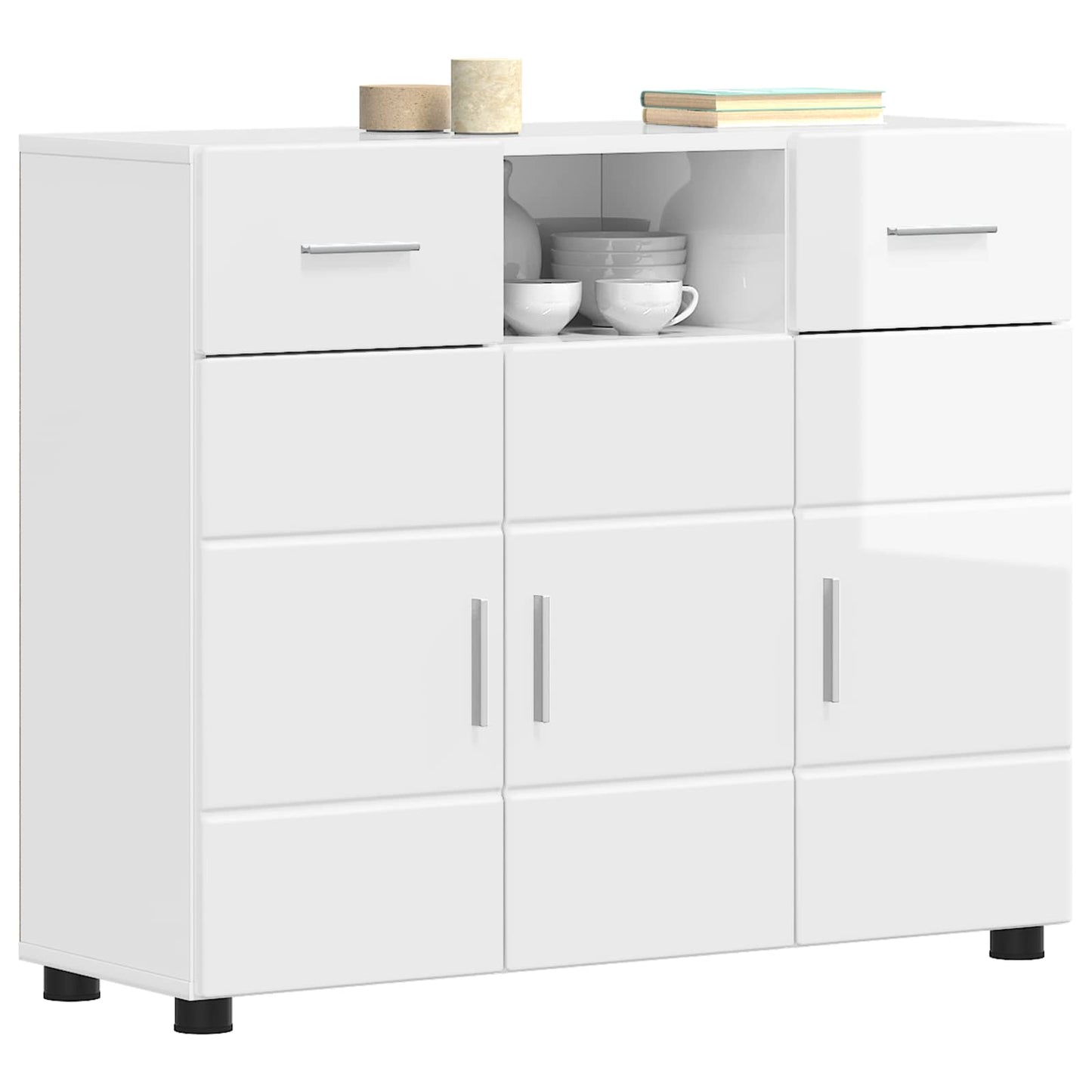 Holzschrank Hochglanz Weiß Holzwerkstoff