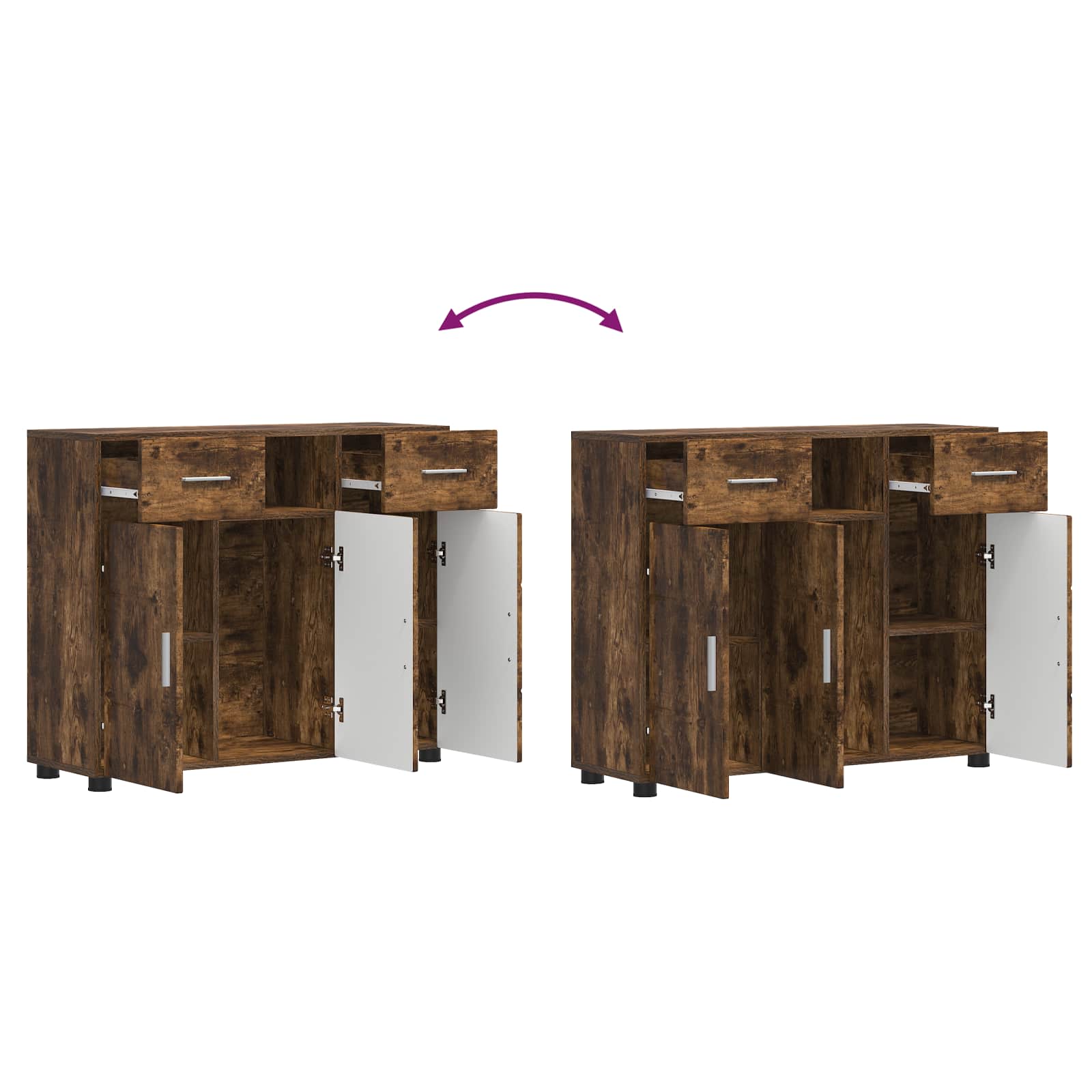 Holzschrank Geräucherte Eiche Holzwerkstoff