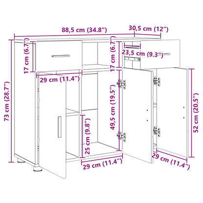 Holzschrank Geräucherte Eiche Holzwerkstoff