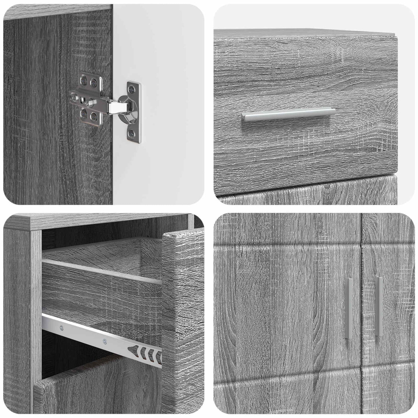 Holzschrank Graues Sonoma Holzwerkstoff