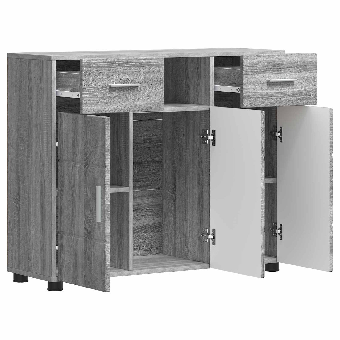Holzschrank Graues Sonoma Holzwerkstoff