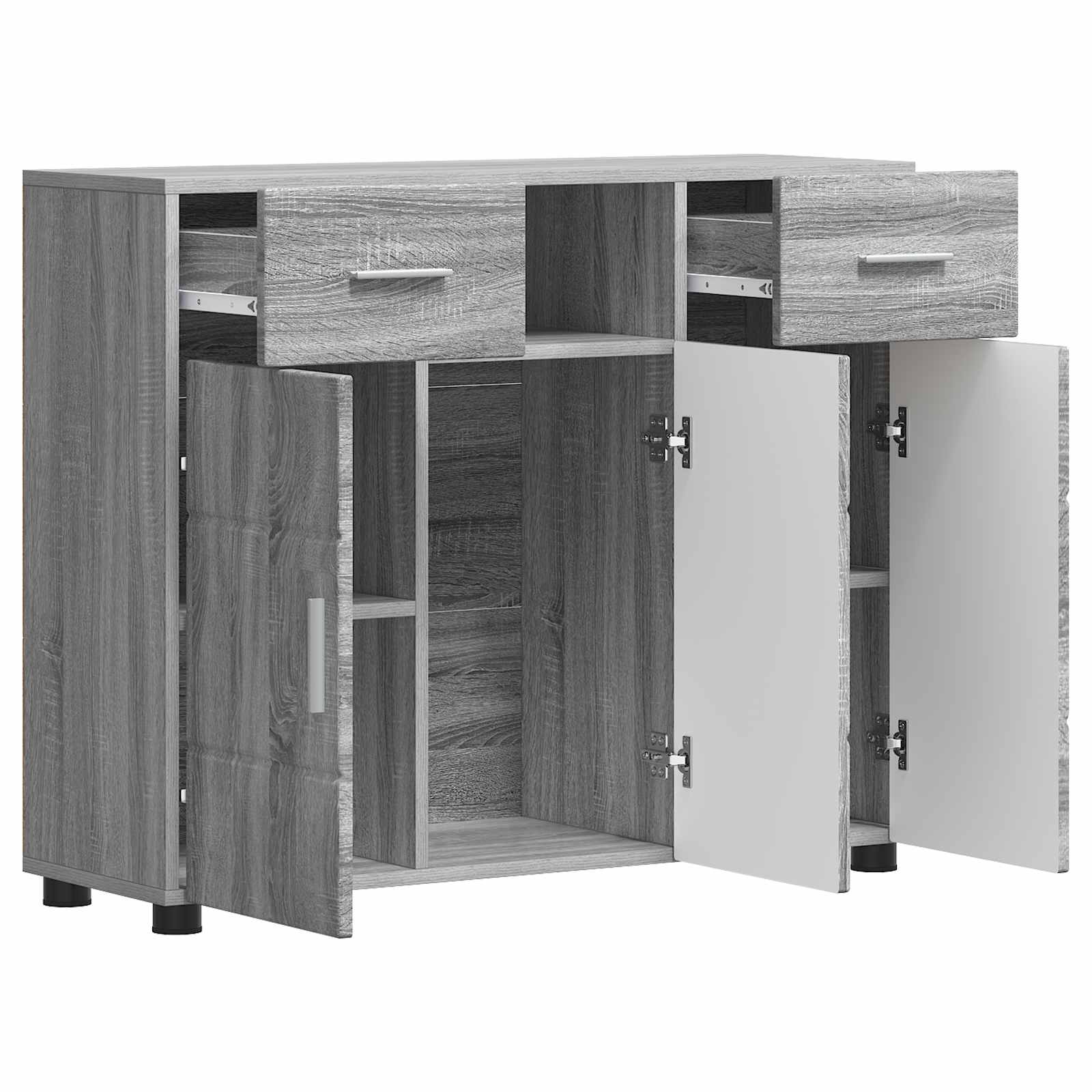 Holzschrank Graues Sonoma Holzwerkstoff