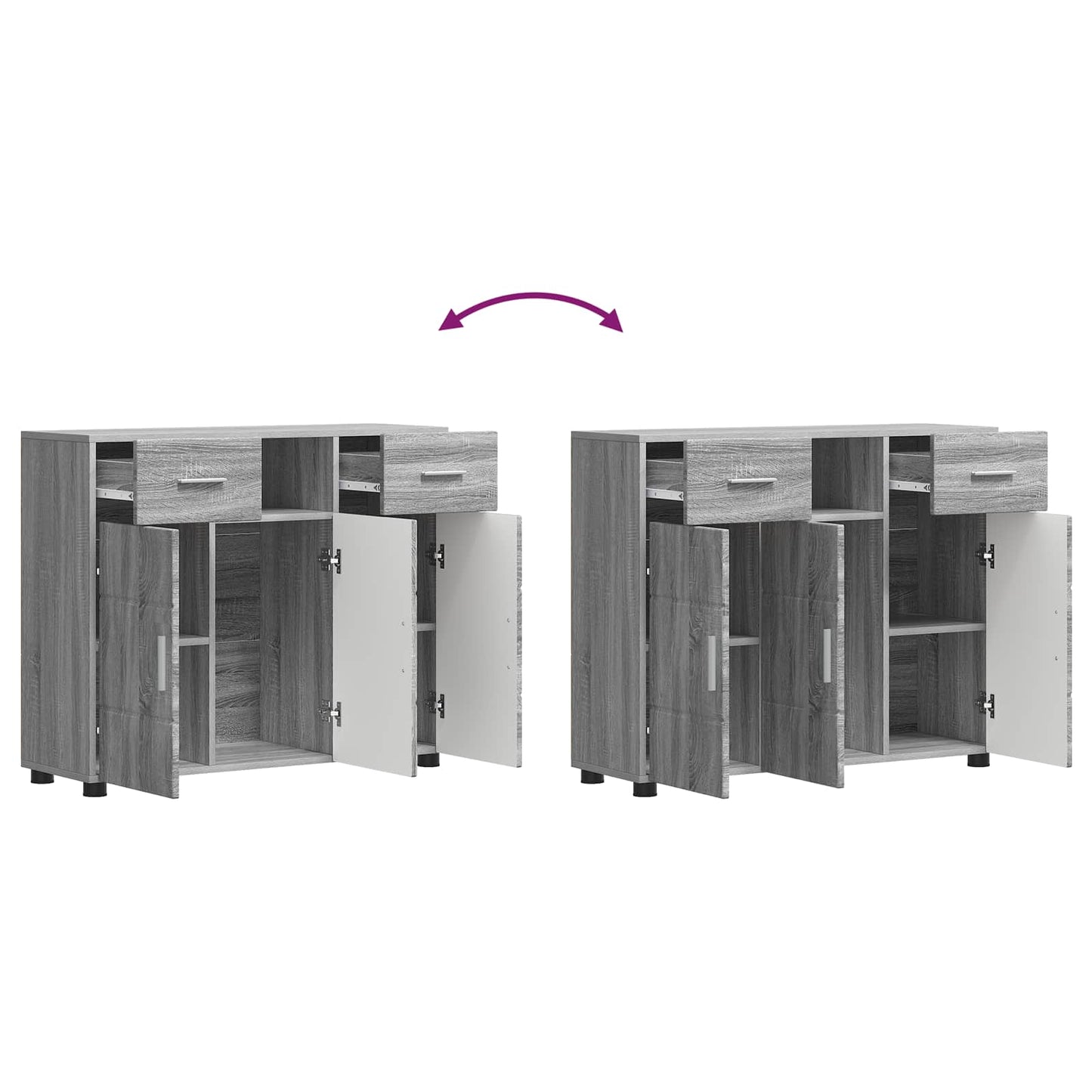 Holzschrank Graues Sonoma Holzwerkstoff