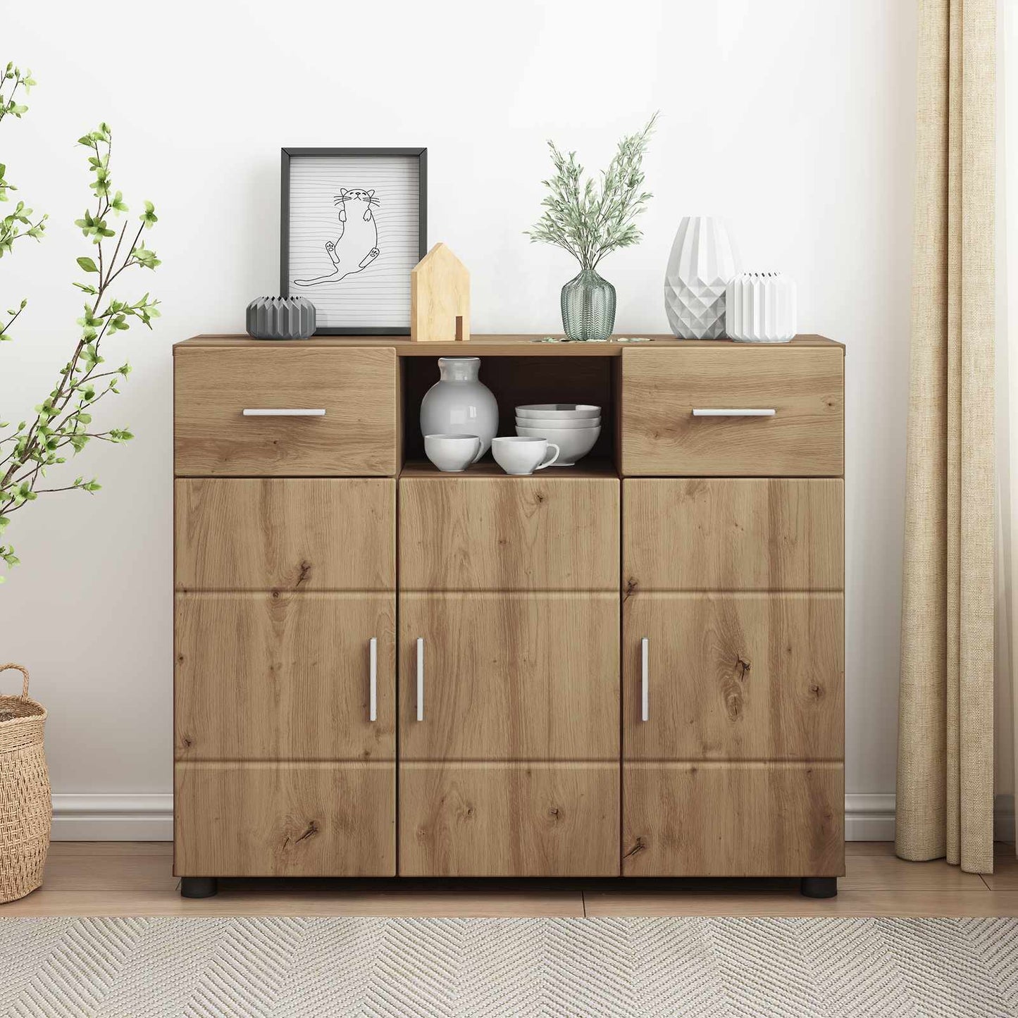 Holzschrank Artisan-Eiche Holzwerkstoff