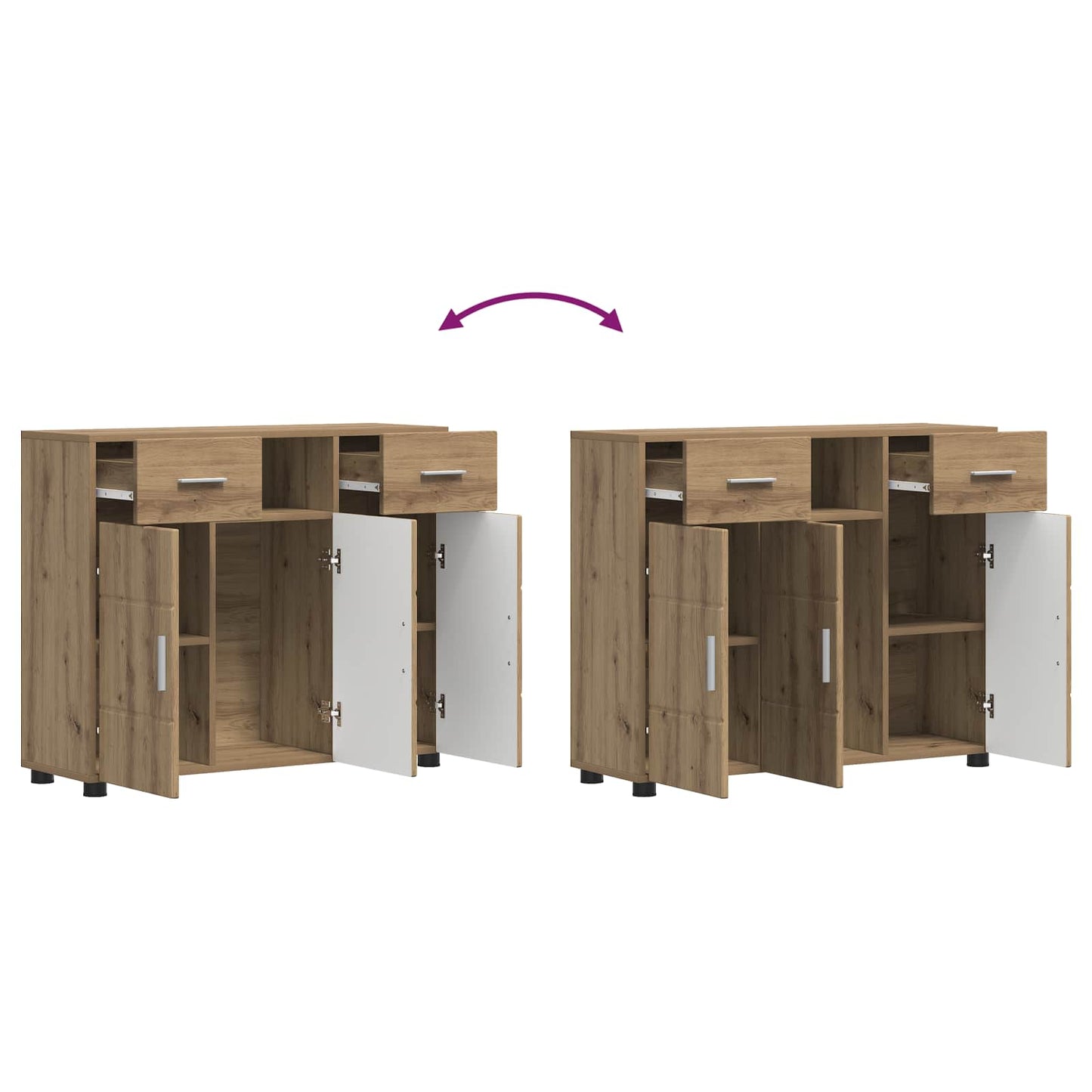 Holzschrank Artisan-Eiche Holzwerkstoff