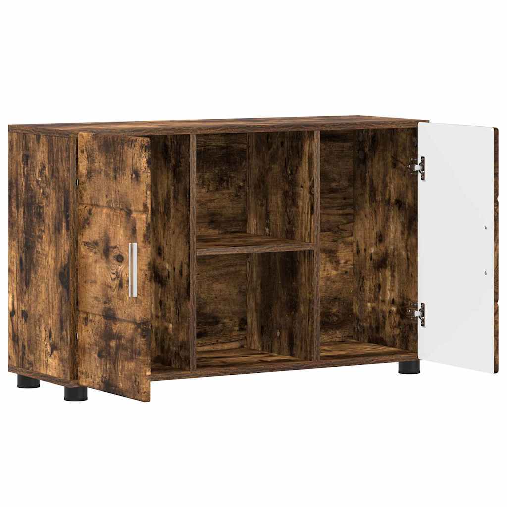 Sideboard FLORIN 88,5 x 30,5 x 55,5 cm Geräucherte Eiche