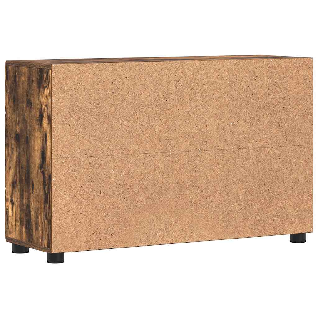 Sideboard FLORIN 88,5 x 30,5 x 55,5 cm Geräucherte Eiche