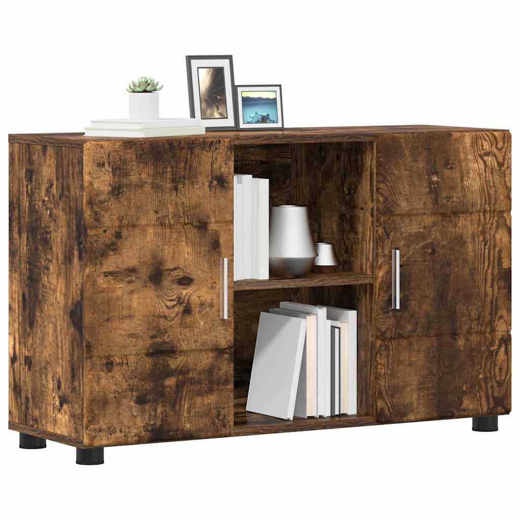 Sideboard FLORIN 88,5 x 30,5 x 55,5 cm Geräucherte Eiche