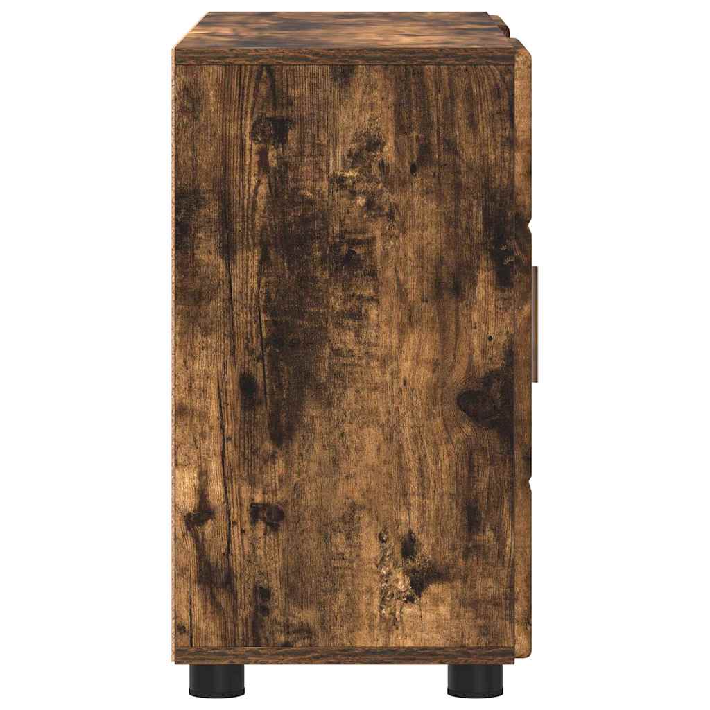 Sideboard FLORIN 88,5 x 30,5 x 55,5 cm Geräucherte Eiche