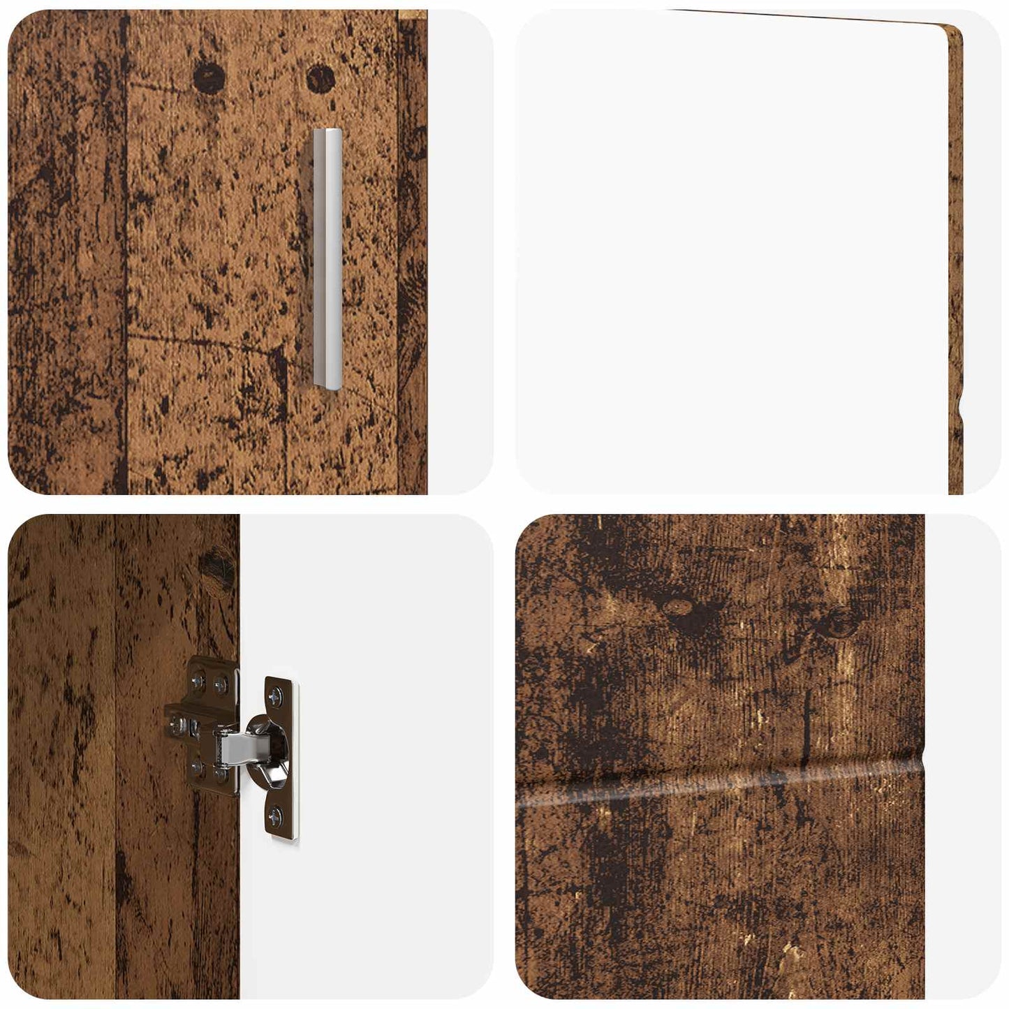 Sideboard FLORIN 88,5 x 30,5 x 55,5 cm Altholz Holzwerkstoff
