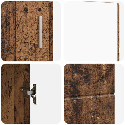 Sideboard FLORIN 88,5 x 30,5 x 55,5 cm Altholz Holzwerkstoff