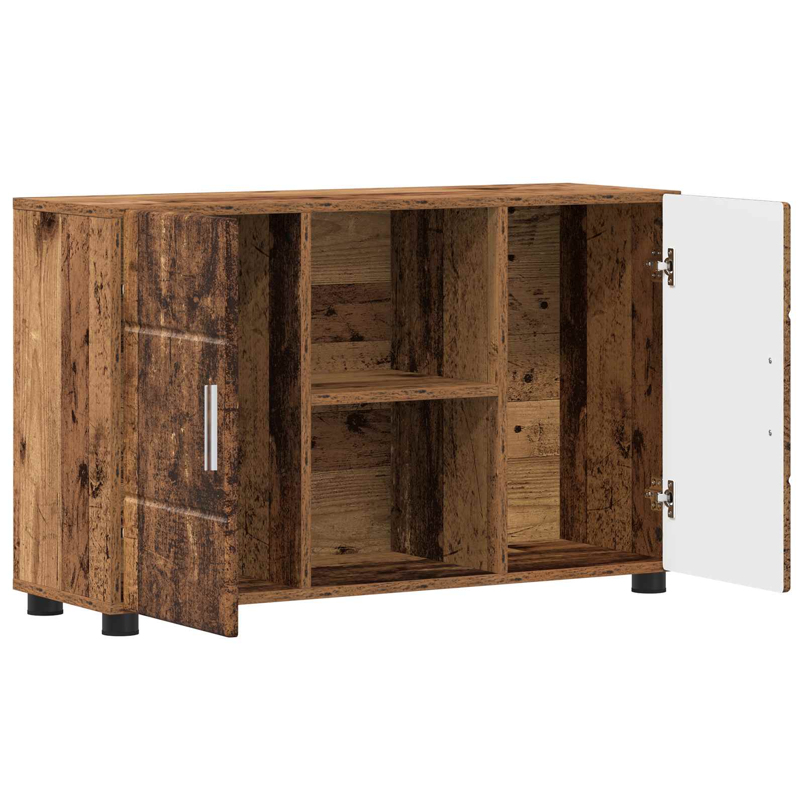 Sideboard FLORIN 88,5 x 30,5 x 55,5 cm Altholz Holzwerkstoff