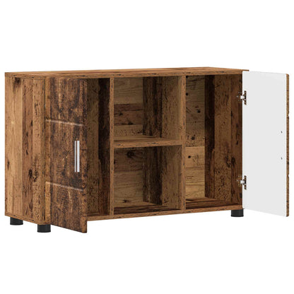 Sideboard FLORIN 88,5 x 30,5 x 55,5 cm Altholz Holzwerkstoff