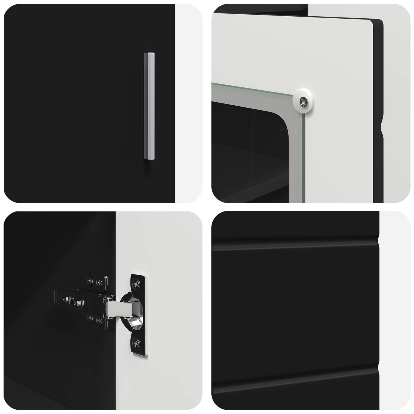 Holzschrank Schwarz Holzwerkstoff