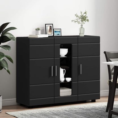 Holzschrank Schwarz Holzwerkstoff