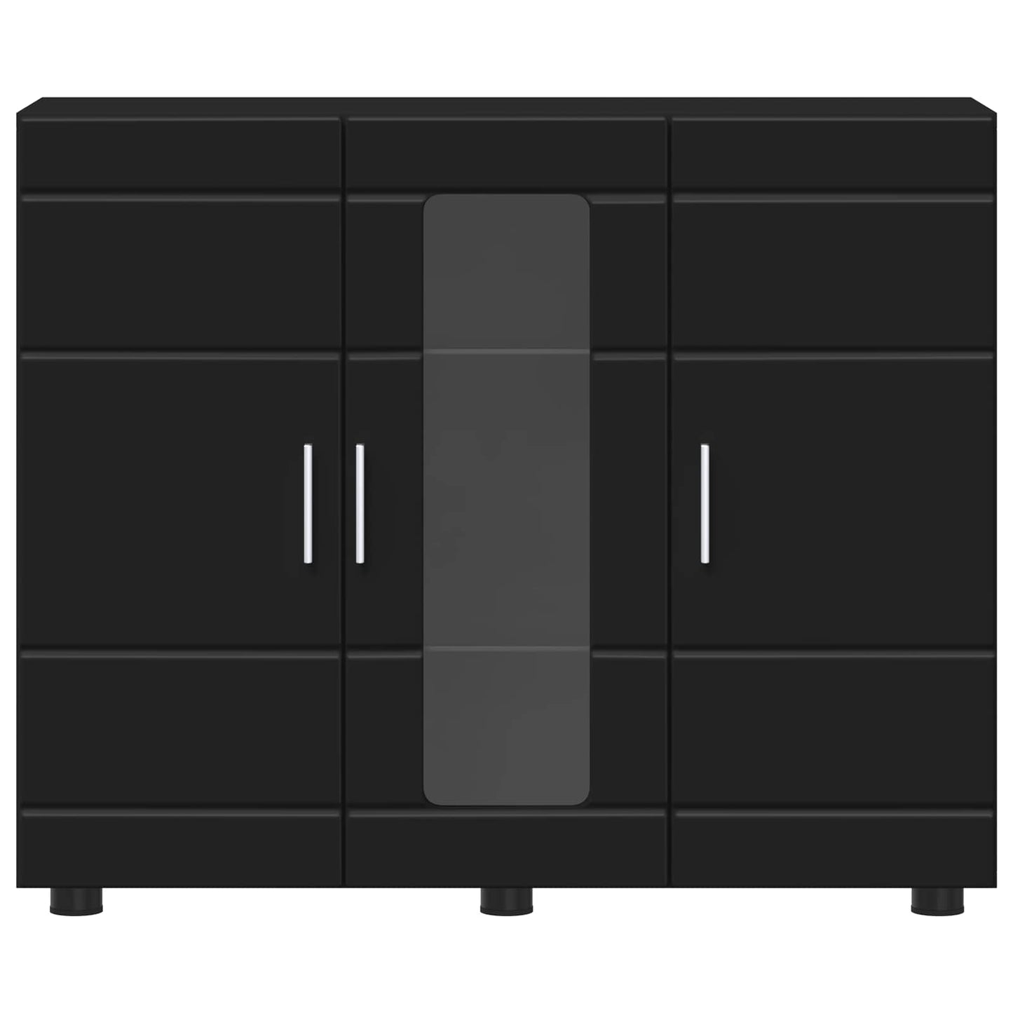 Holzschrank Schwarz Holzwerkstoff