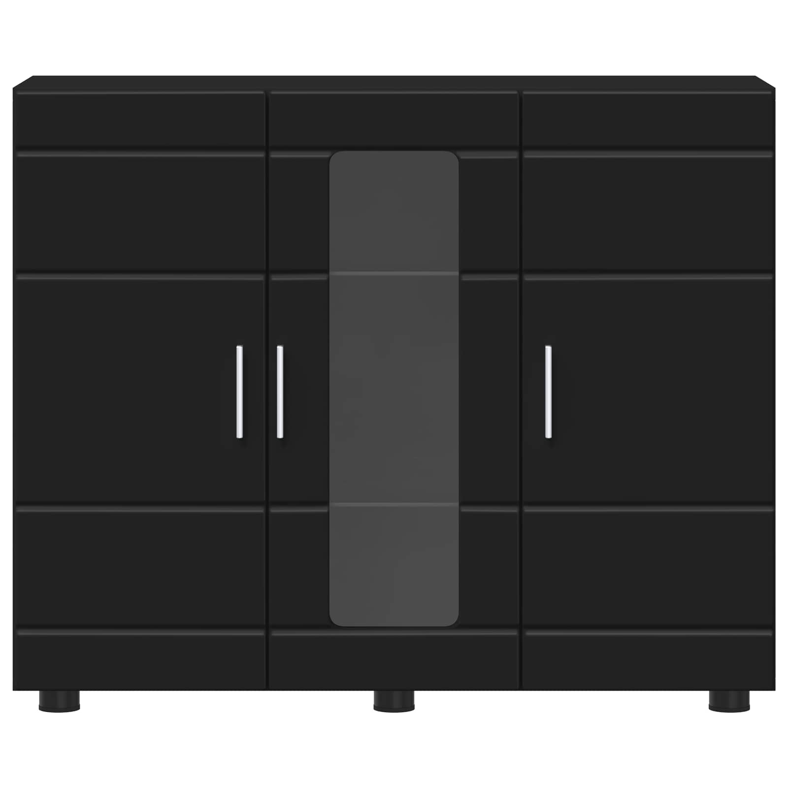 Holzschrank Schwarz Holzwerkstoff