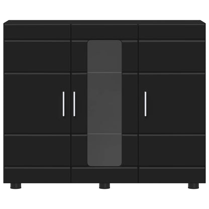 Holzschrank Schwarz Holzwerkstoff
