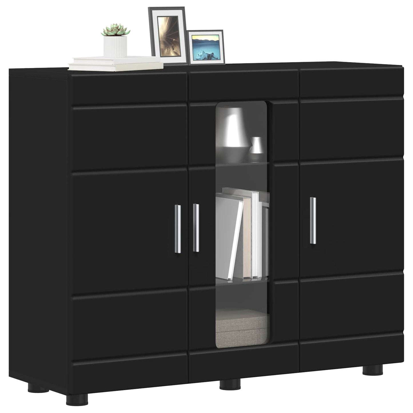 Holzschrank Schwarz Holzwerkstoff