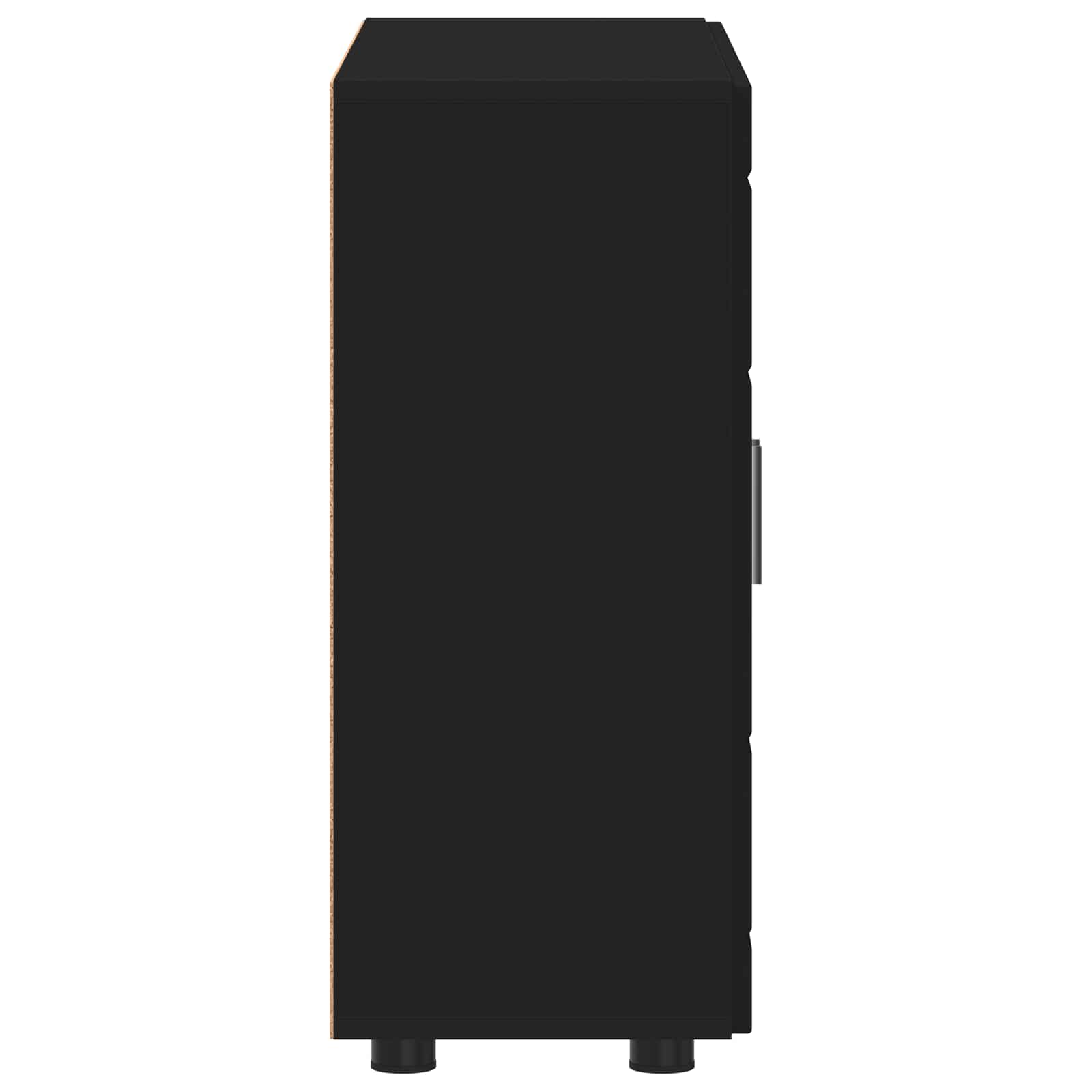 Holzschrank Schwarz Holzwerkstoff