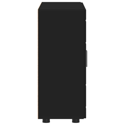 Holzschrank Schwarz Holzwerkstoff