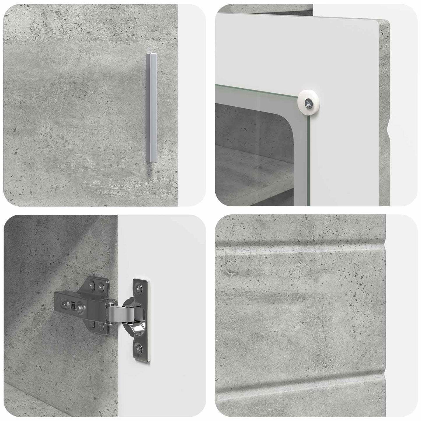 Holzschrank Beton Grau Holzwerkstoff