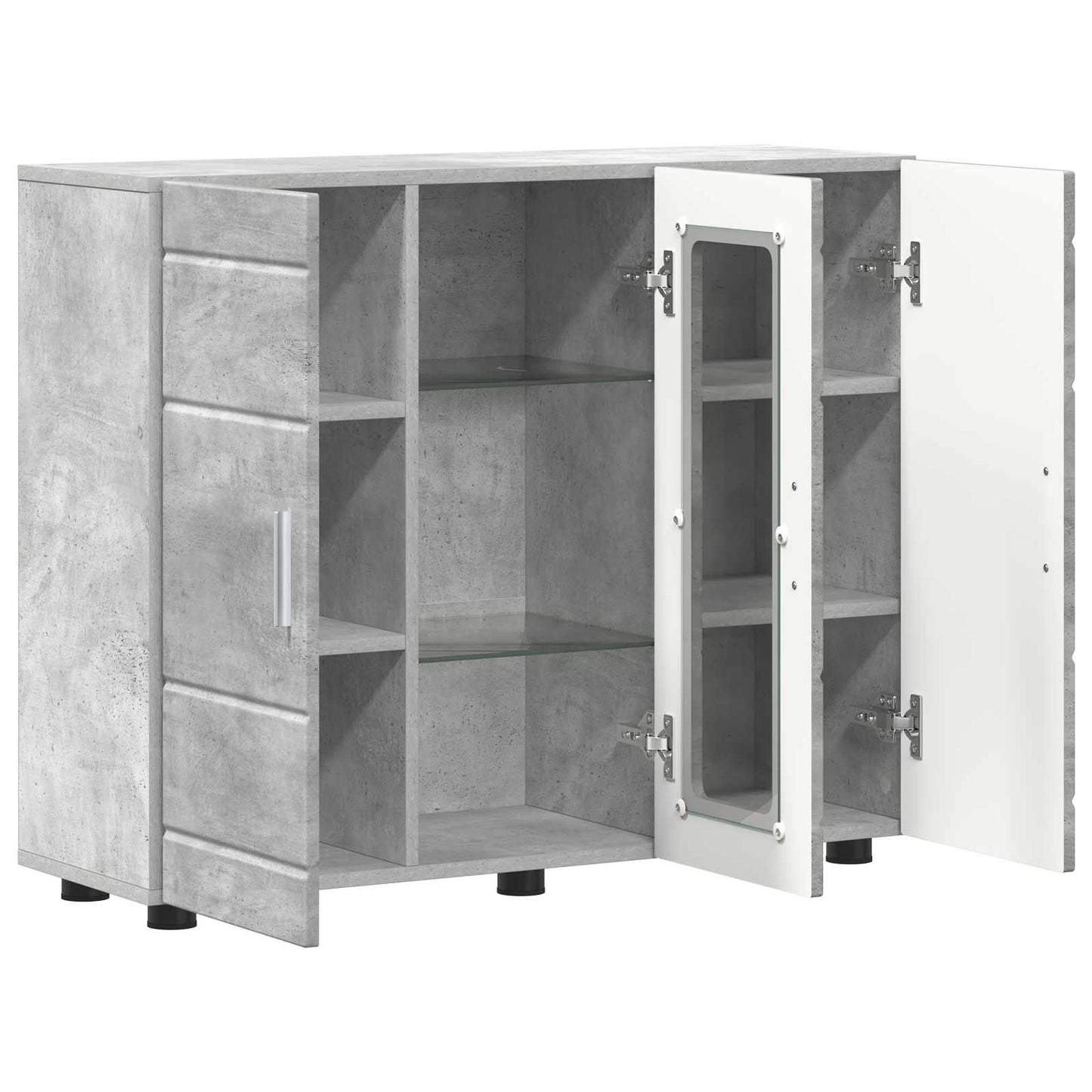 Holzschrank Beton Grau Holzwerkstoff