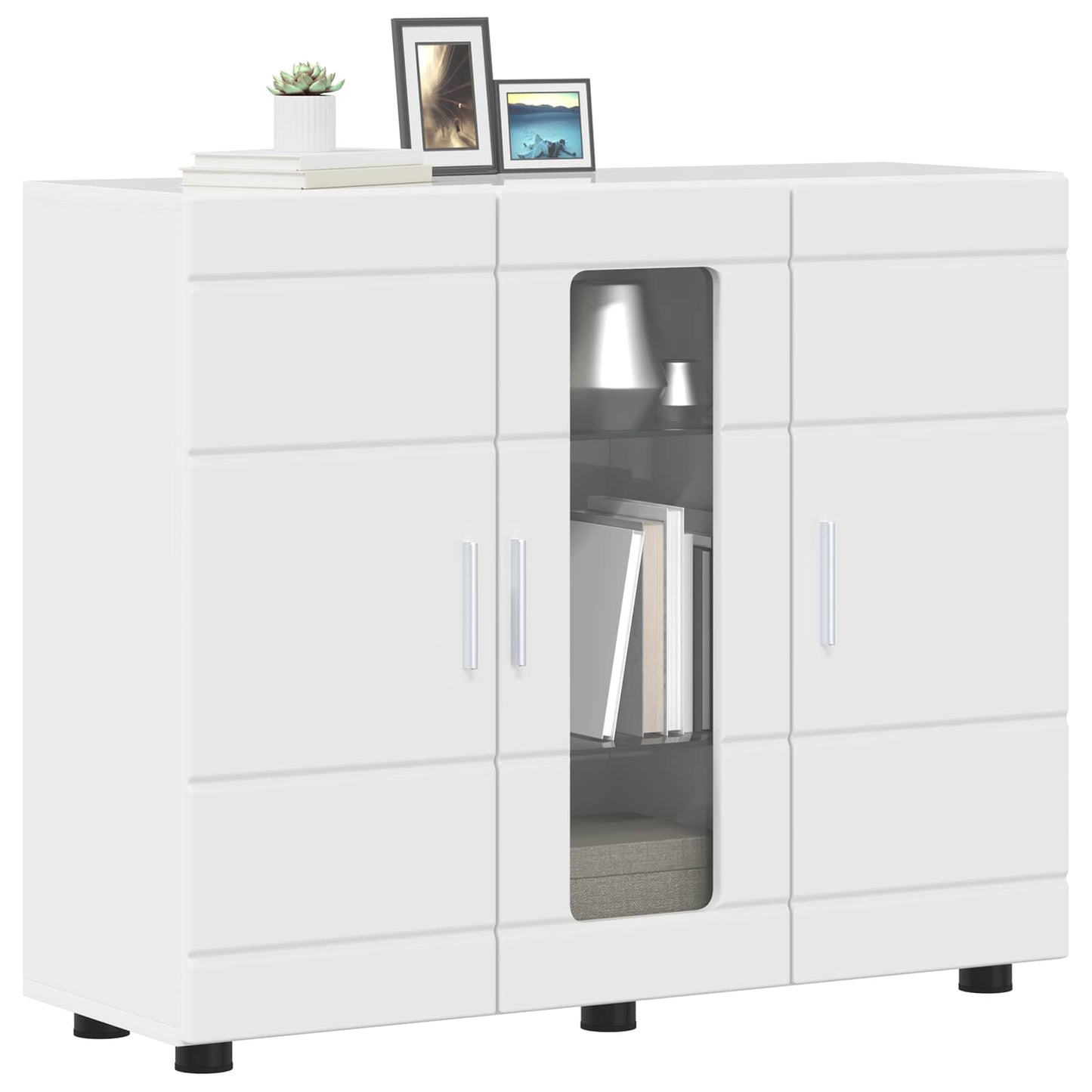Holzschrank Hochglanz Weiß Holzwerkstoff