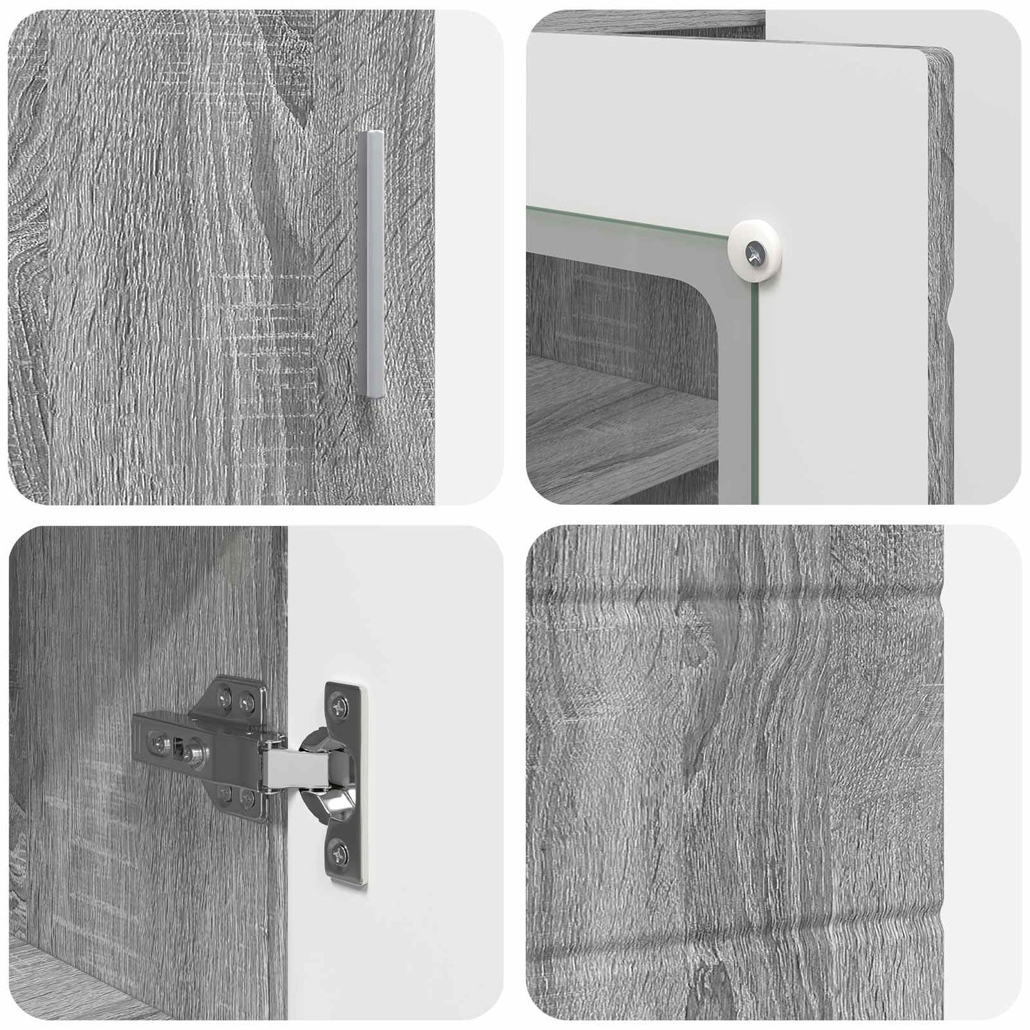 Holzschrank Graues Sonoma Holzwerkstoff