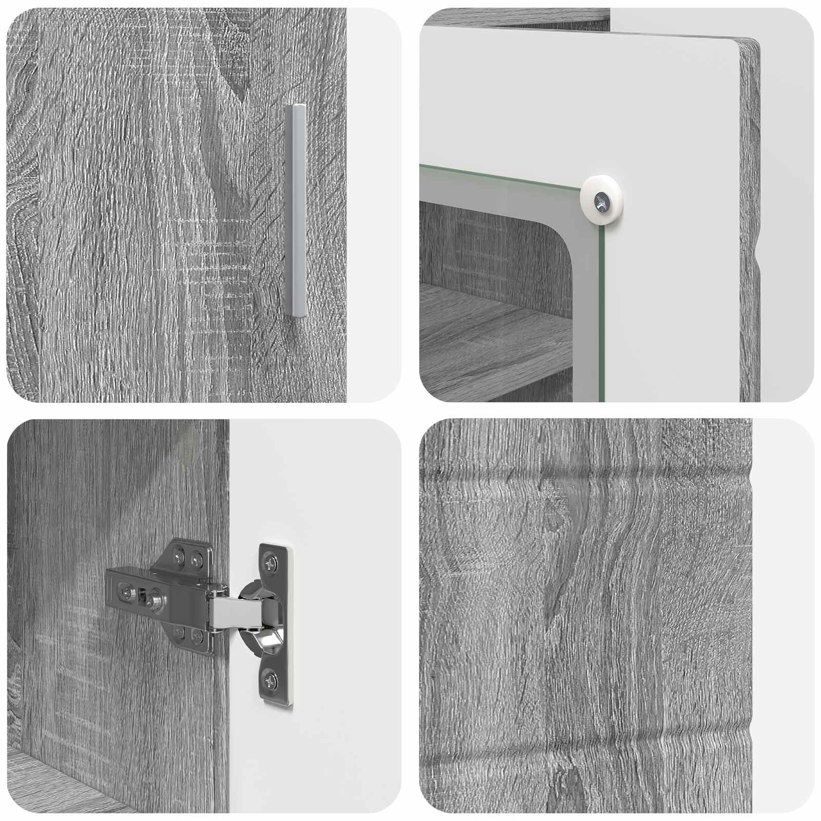 Holzschrank Graues Sonoma Holzwerkstoff