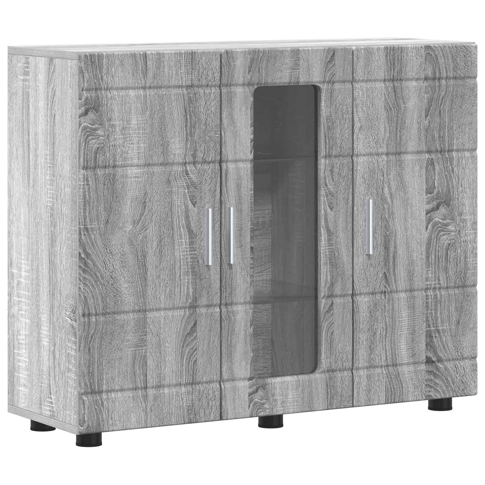 Holzschrank Graues Sonoma Holzwerkstoff