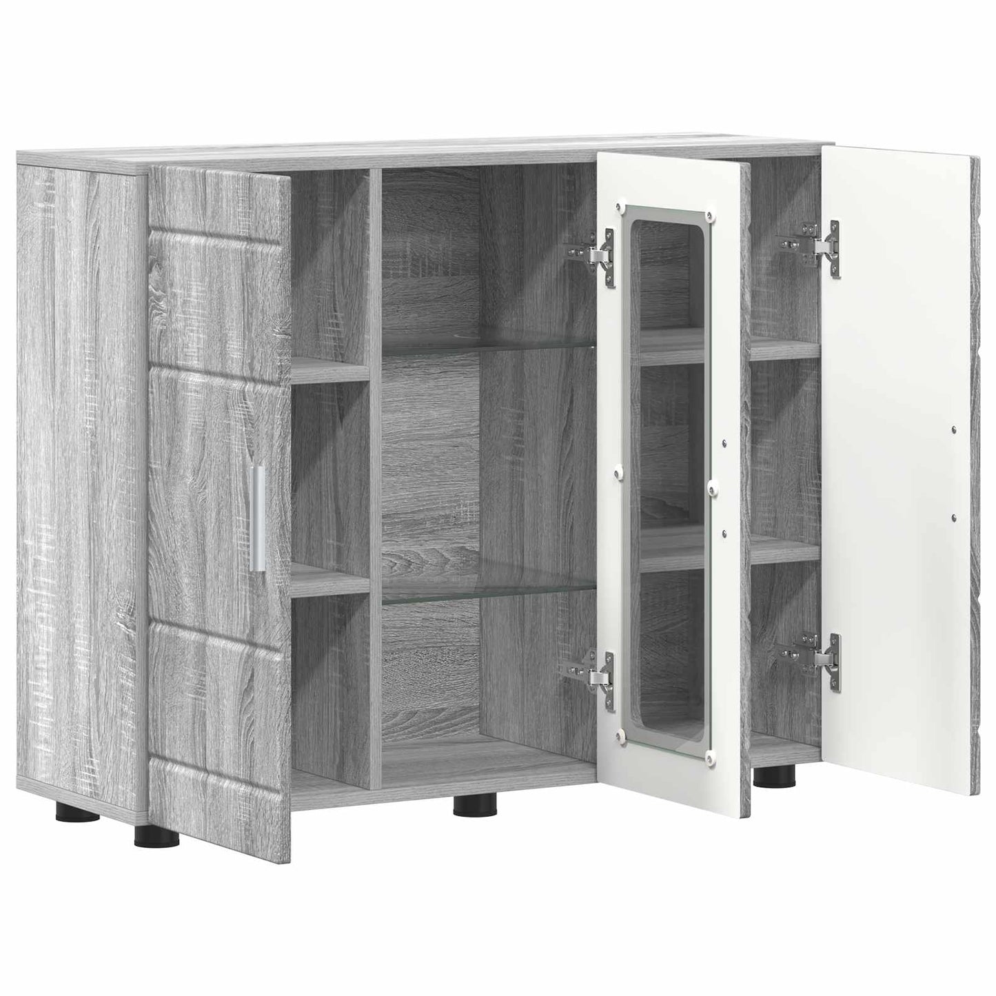 Holzschrank Graues Sonoma Holzwerkstoff