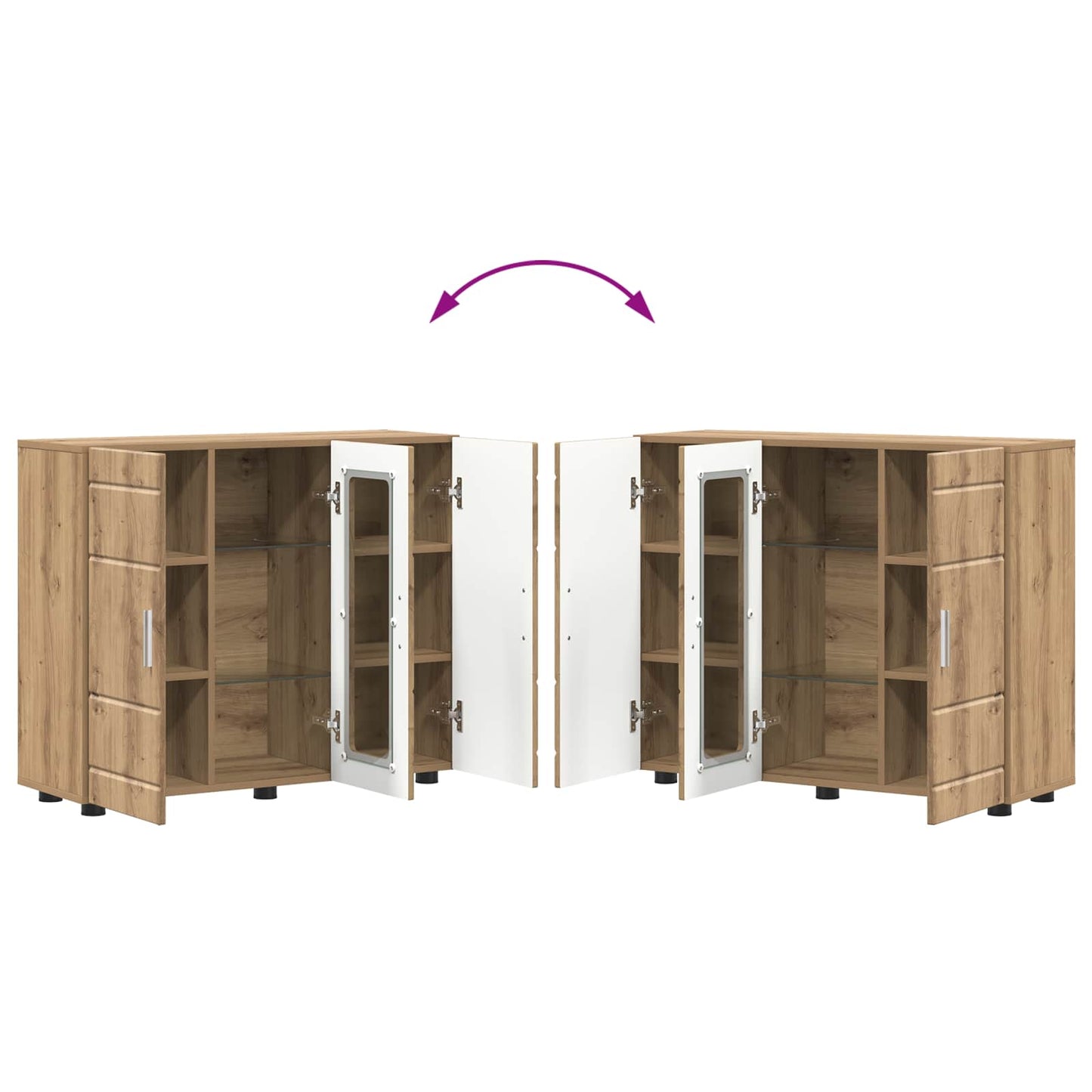 Holzschrank Artisan-Eiche Holzwerkstoff