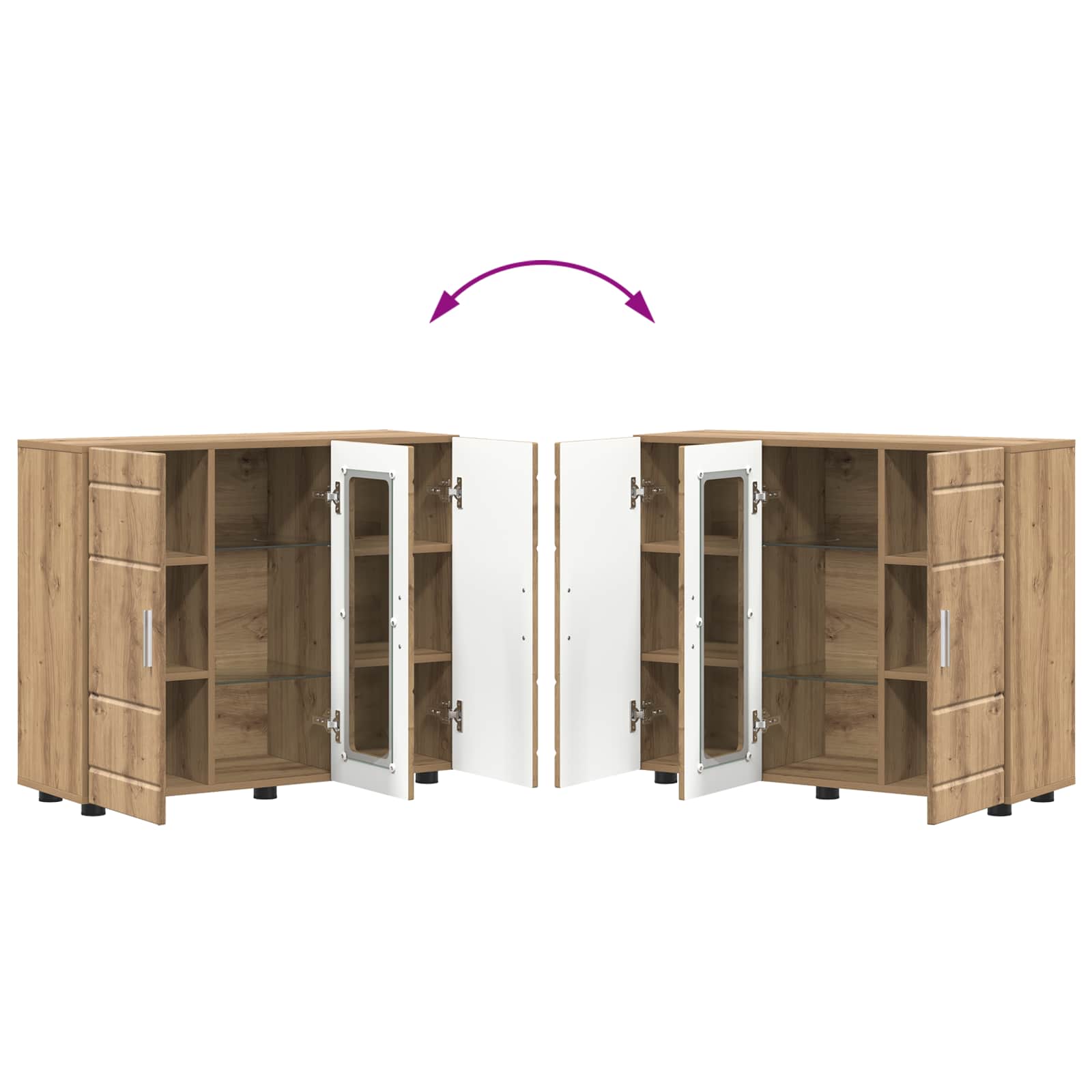 Holzschrank Artisan-Eiche Holzwerkstoff