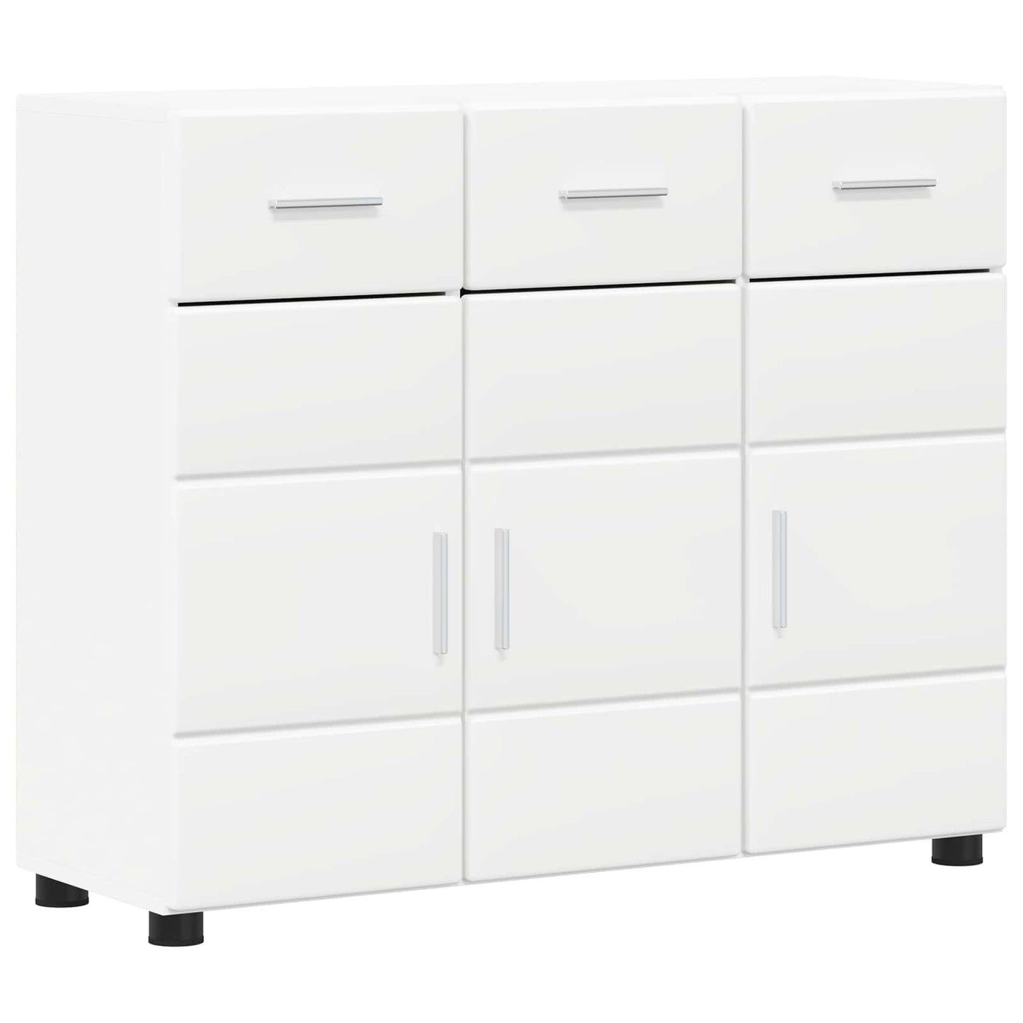 Sideboard FLORIN 88,5 x 30,5 x 73 cm Weiß Holzwerkstoff