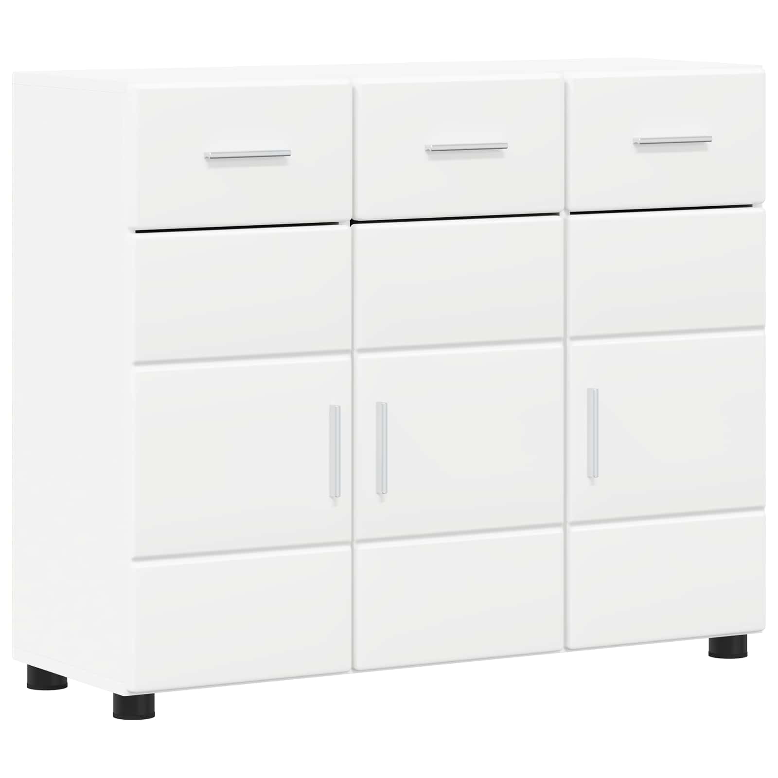Sideboard FLORIN 88,5 x 30,5 x 73 cm Weiß Holzwerkstoff