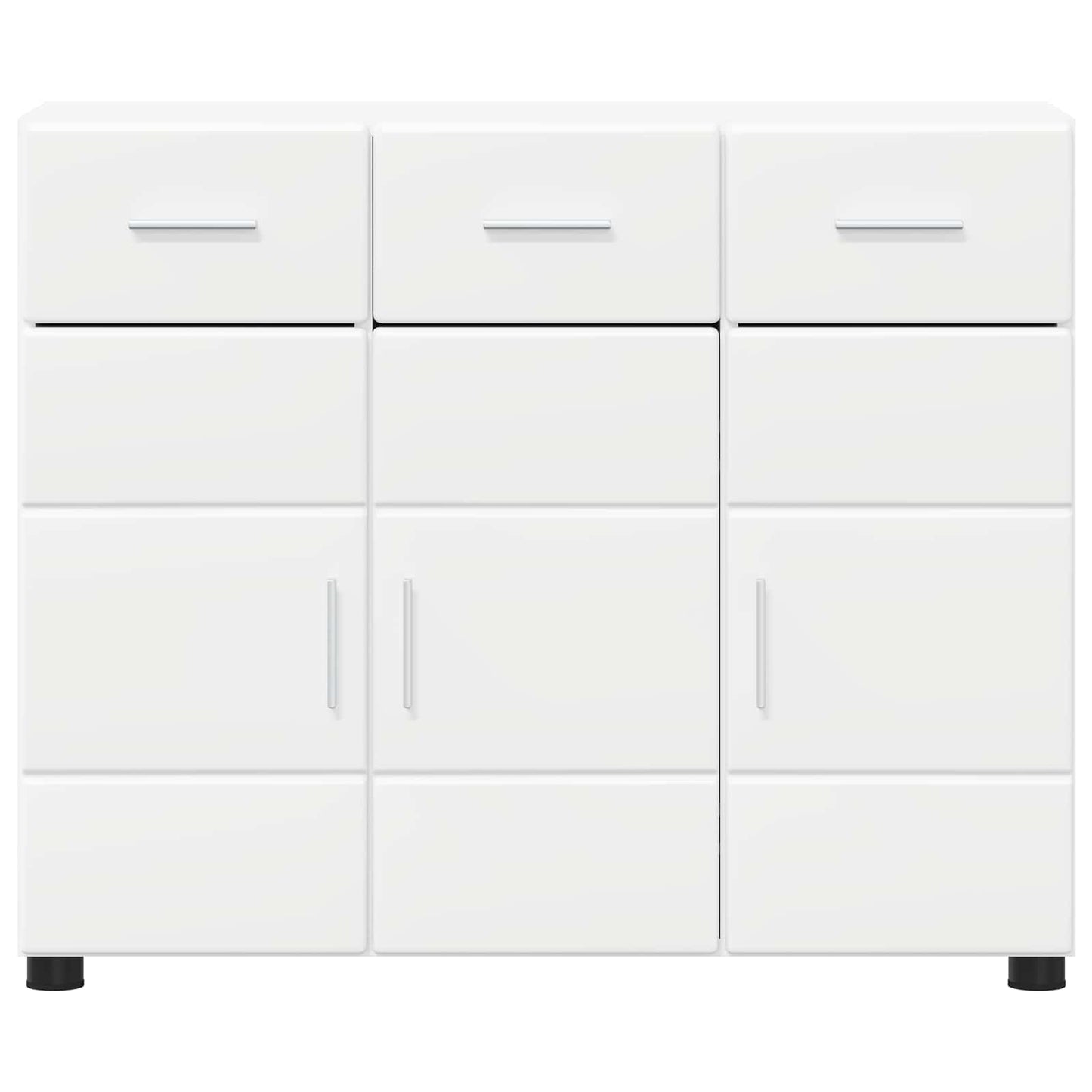 Sideboard FLORIN 88,5 x 30,5 x 73 cm Weiß Holzwerkstoff