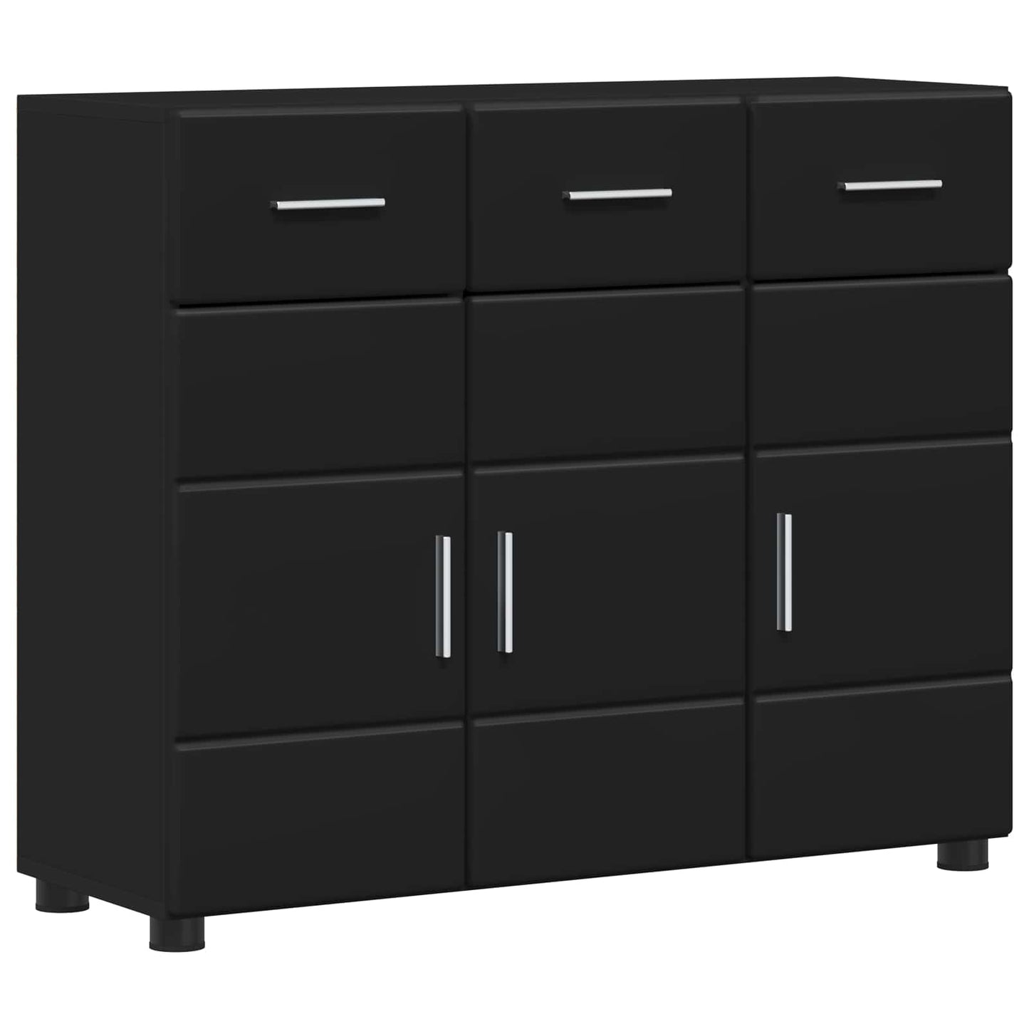 Sideboard FLORIN 88,5 x 30,5 x 73 cm Schwarz Holzwerkstoff